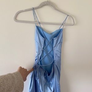 Maurie & Eve silky, lace up midi dress